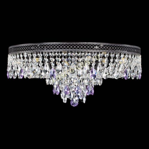 Люстра Венеция Кольцо Черная №8 фиолетовая в Подольске Гусь Хрустальный