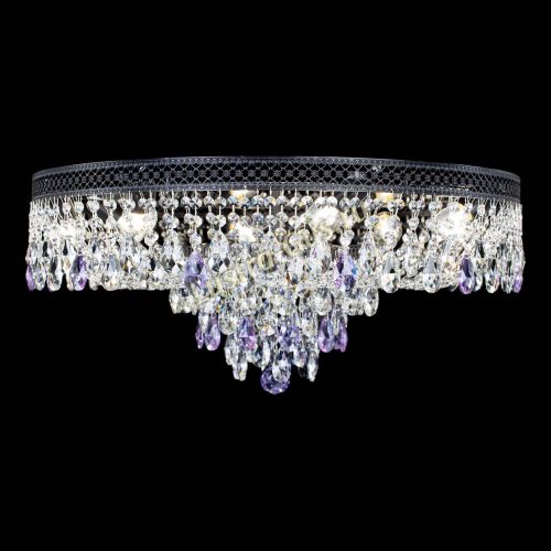Люстра Венеция Кольцо Черная №8 фиолетовая в Подольске Гусь Хрустальный