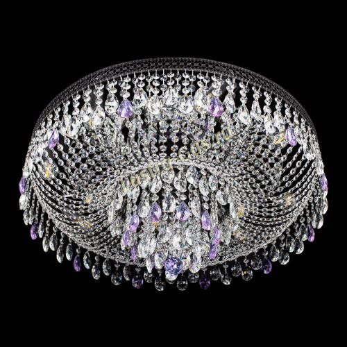 Люстра Венеция Кольцо Черная №8 фиолетовая в Подольске Гусь Хрустальный