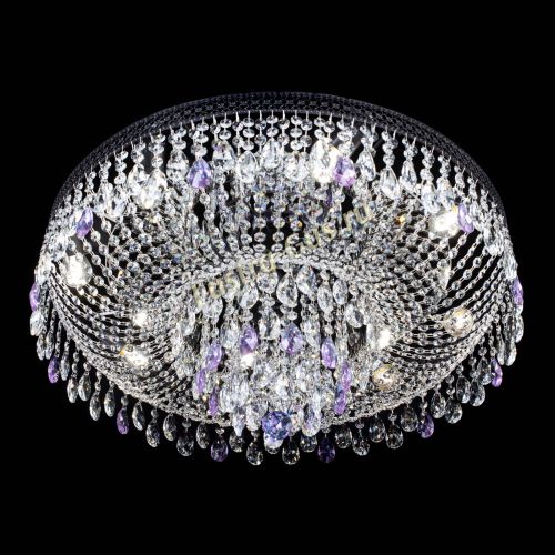 Люстра Венеция Кольцо Черная №8 фиолетовая в Подольске Гусь Хрустальный