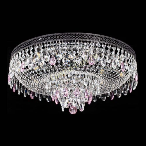 Люстра Венеция Кольцо Черная №8 розовая в Подольске Гусь Хрустальный