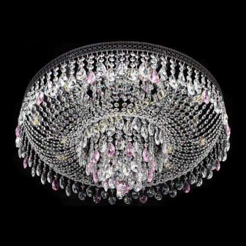 Люстра Венеция Кольцо Черная №8 розовая в Подольске Гусь Хрустальный