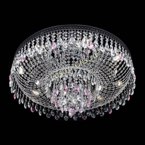 Люстра Венеция Кольцо Черная №8 розовая в Подольске Гусь Хрустальный