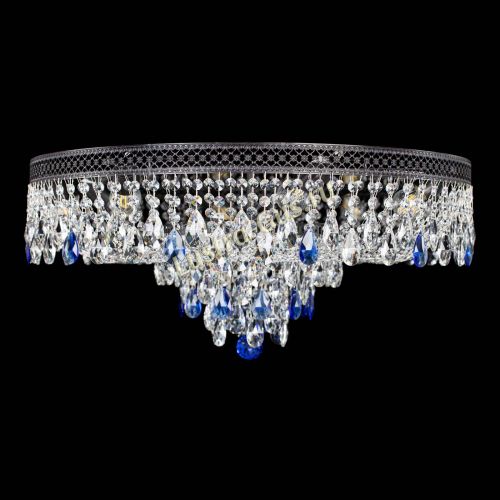 Люстра Венеция Кольцо Черная №8 синяя в Подольске Гусь Хрустальный