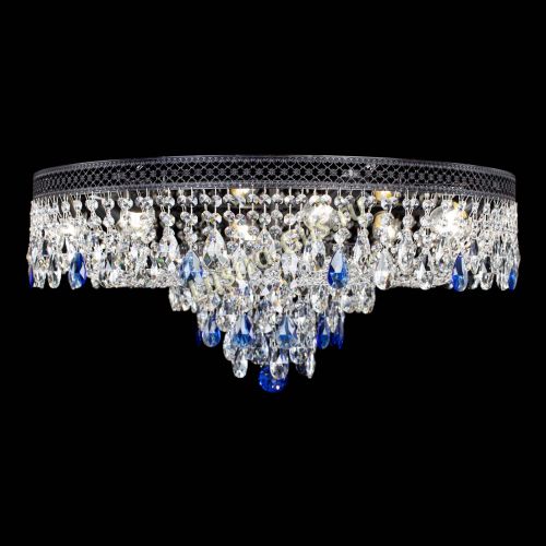 Люстра Венеция Кольцо Черная №8 синяя в Подольске Гусь Хрустальный