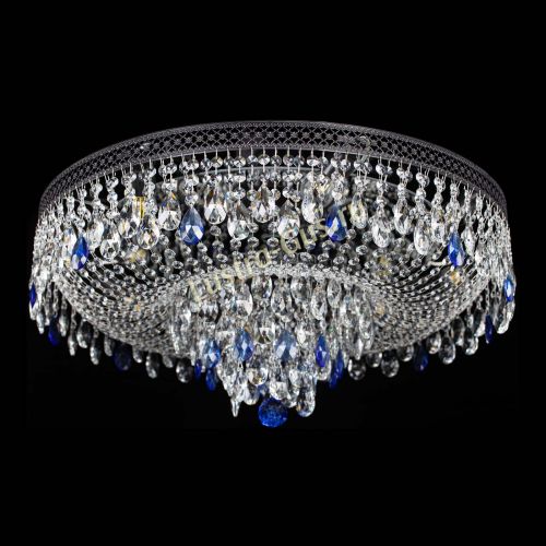 Люстра Венеция Кольцо Черная №8 синяя в Подольске Гусь Хрустальный