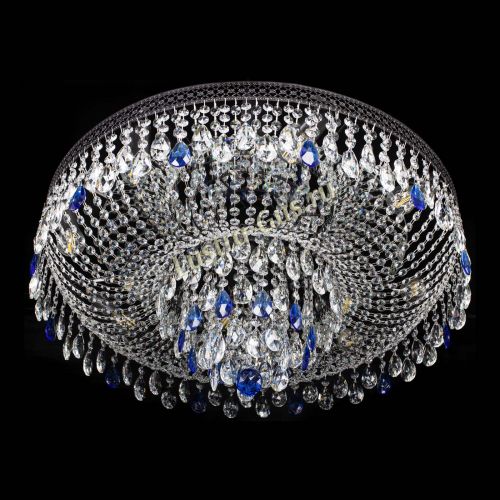 Люстра Венеция Кольцо Черная №8 синяя в Подольске Гусь Хрустальный
