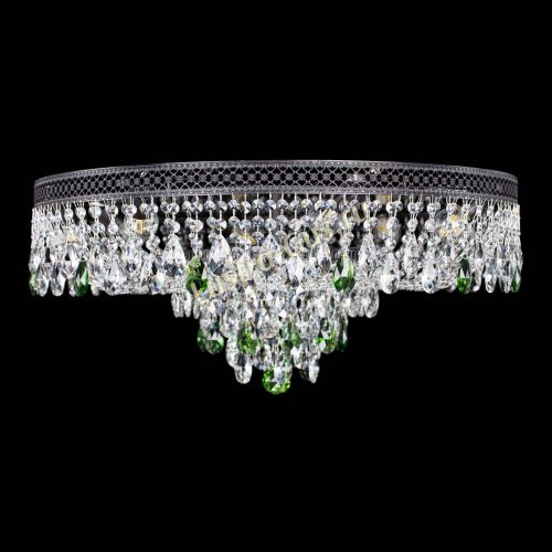 Люстра Венеция Кольцо Черная №8 зеленая в Подольске Гусь Хрустальный