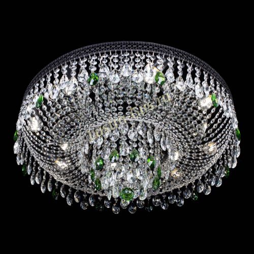 Люстра Венеция Кольцо Черная №8 зеленая в Подольске Гусь Хрустальный