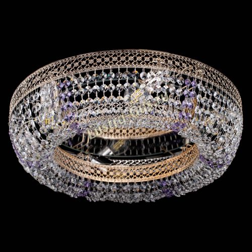 Люстра Венеция Кольцо фиолетовая в Подольске Гусь Хрустальный