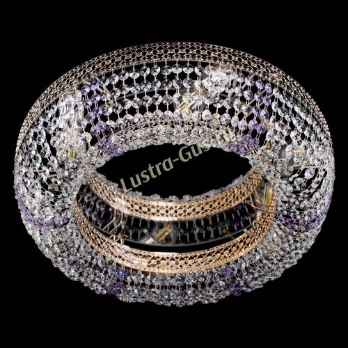 Люстра Венеция Кольцо фиолетовая в Подольске Гусь Хрустальный