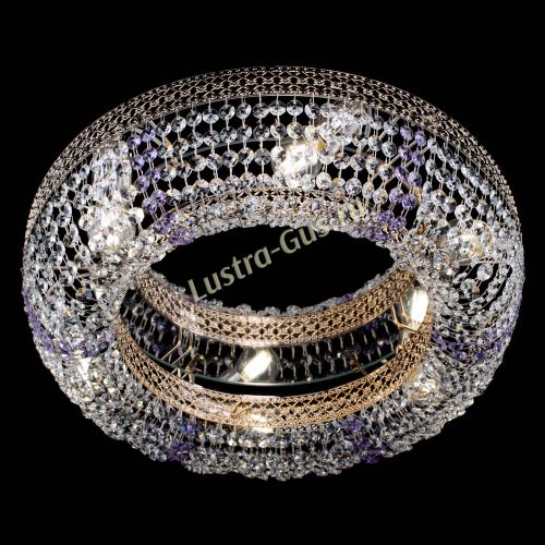 Люстра Венеция Кольцо фиолетовая в Подольске Гусь Хрустальный