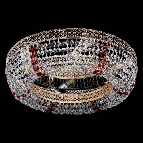 Люстра Венеция Кольцо красная в Подольске Гусь Хрустальный