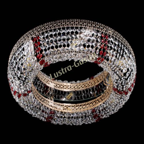 Люстра Венеция Кольцо красная в Подольске Гусь Хрустальный