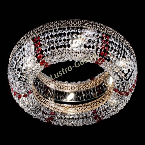 Люстра Венеция Кольцо красная в Подольске Гусь Хрустальный