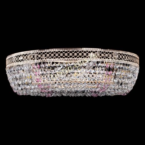 Люстра Венеция Кольцо розовая в Подольске Гусь Хрустальный