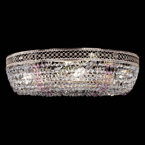 Люстра Венеция Кольцо розовая в Подольске Гусь Хрустальный