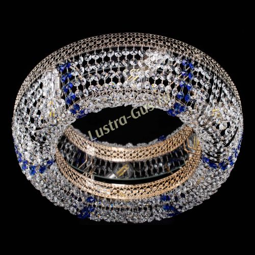 Люстра Венеция Кольцо синяя в Подольске Гусь Хрустальный