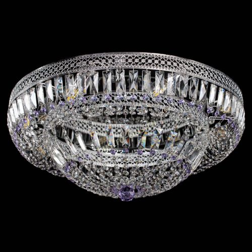 Люстра Венеция Купол пластинка 600 Фиолетовая в Подольске Гусь Хрустальный