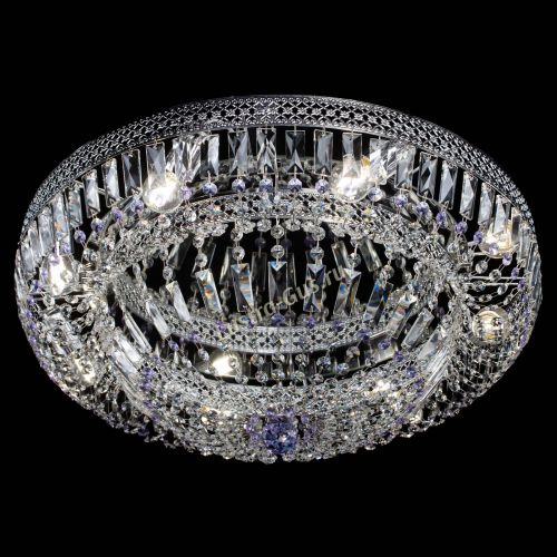 Люстра Венеция Купол пластинка 600 Фиолетовая в Подольске Гусь Хрустальный