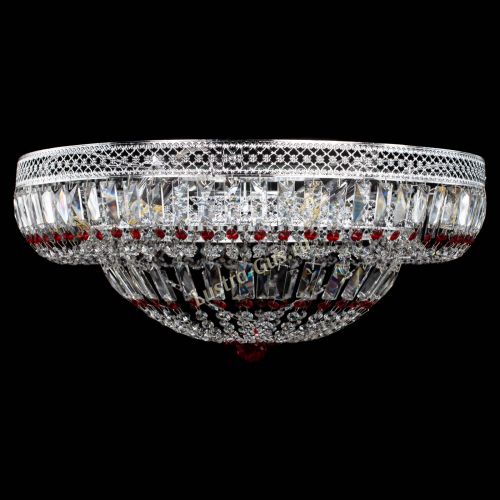 Люстра Венеция Купол пластинка 600 Красная в Подольске Гусь Хрустальный