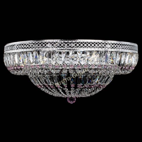 Люстра Венеция Купол пластинка 600 Розовая в Подольске Гусь Хрустальный