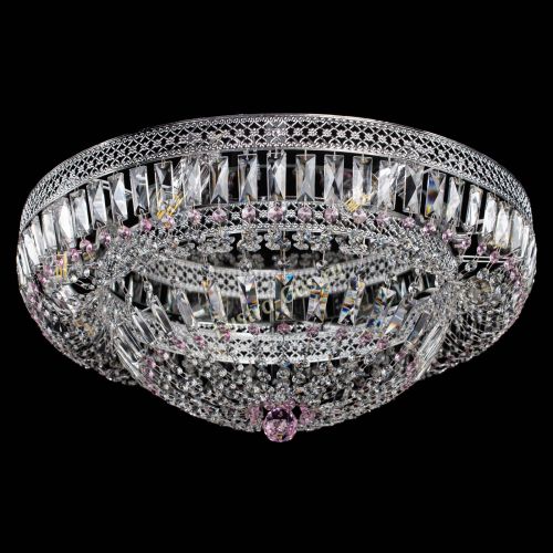 Люстра Венеция Купол пластинка 600 Розовая в Подольске Гусь Хрустальный