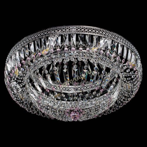 Люстра Венеция Купол пластинка 600 Розовая в Подольске Гусь Хрустальный