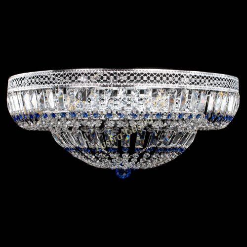 Люстра Венеция Купол пластинка 600 Синяя в Подольске Гусь Хрустальный