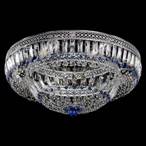 Люстра Венеция Купол пластинка 600 Синяя в Подольске Гусь Хрустальный