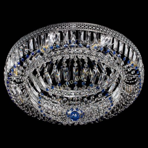 Люстра Венеция Купол пластинка 600 Синяя в Подольске Гусь Хрустальный