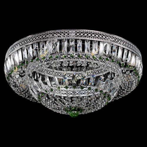 Люстра Венеция Купол пластинка 600 Зеленая в Подольске Гусь Хрустальный