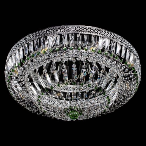 Люстра Венеция Купол пластинка 600 Зеленая в Подольске Гусь Хрустальный