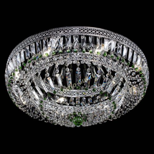 Люстра Венеция Купол пластинка 600 Зеленая в Подольске Гусь Хрустальный