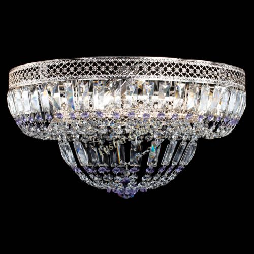 Люстра Венеция Купол пластинка Фиолетовая в Подольске Гусь Хрустальный