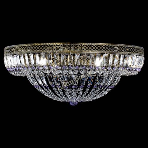 Люстра Венеция Купол пластинка под бронзу Фиолетовая в Подольске Гусь Хрустальный