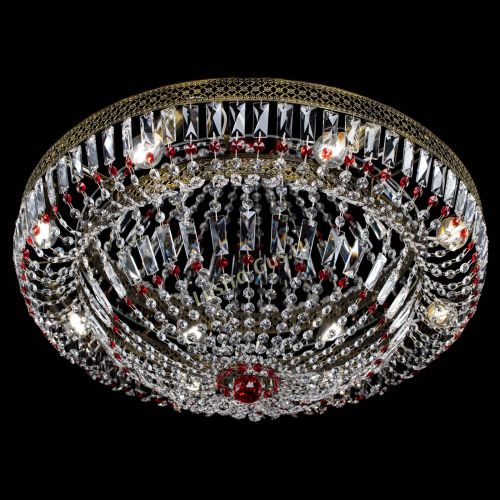 Люстра Венеция Купол пластинка под бронзу Красная в Подольске Гусь Хрустальный