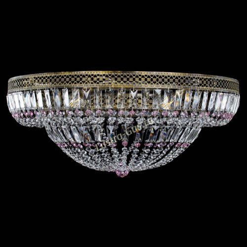 Люстра Венеция Купол пластинка под бронзу Розовая в Подольске Гусь Хрустальный