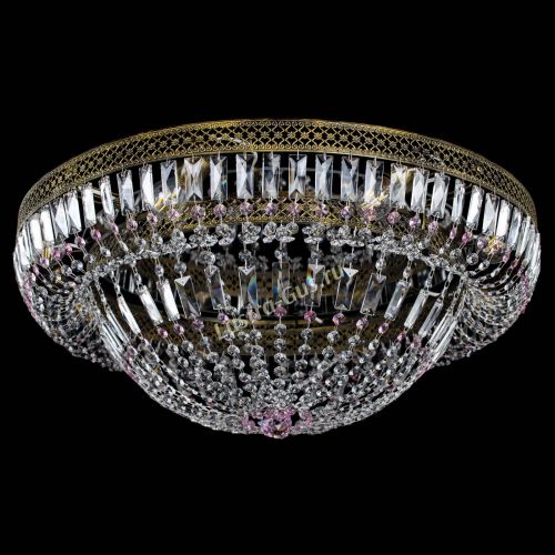 Люстра Венеция Купол пластинка под бронзу Розовая в Подольске Гусь Хрустальный