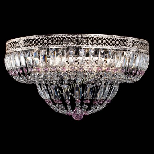 Люстра Венеция Купол пластинка Розовая в Подольске Гусь Хрустальный