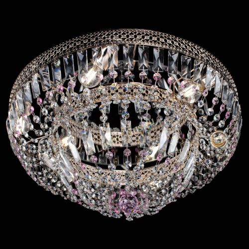 Люстра Венеция Купол пластинка Розовая в Подольске Гусь Хрустальный