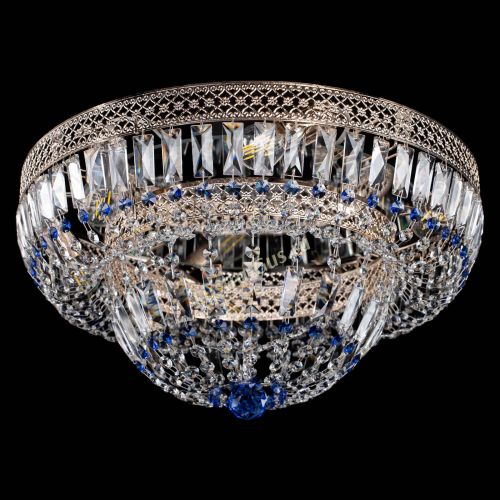 Люстра Венеция Купол пластинка Синяя в Подольске Гусь Хрустальный