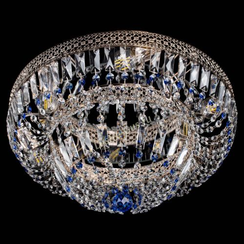 Люстра Венеция Купол пластинка Синяя в Подольске Гусь Хрустальный