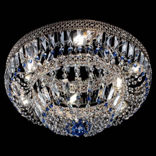 Люстра Венеция Купол пластинка Синяя в Подольске Гусь Хрустальный