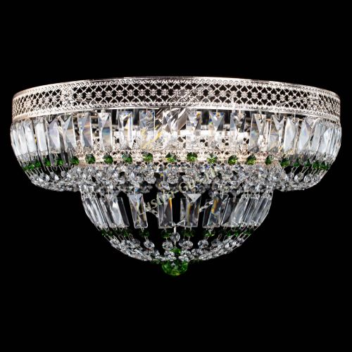 Люстра Венеция Купол пластинка Зеленая в Подольске Гусь Хрустальный