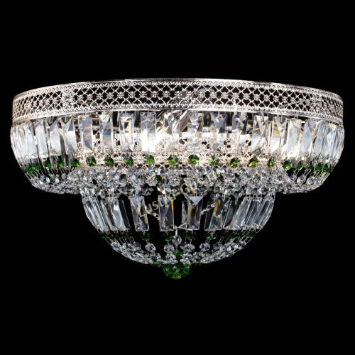 Люстра Венеция Купол пластинка Зеленая в Подольске Гусь Хрустальный