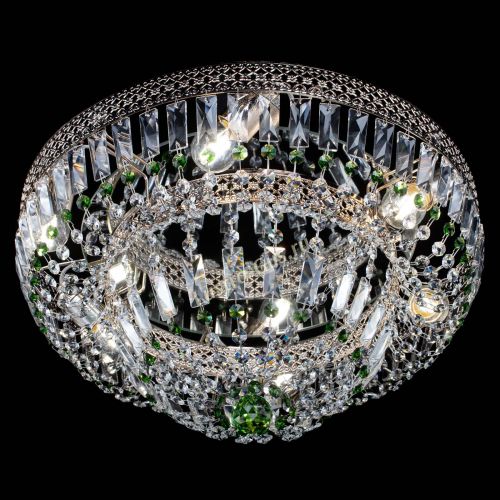 Люстра Венеция Купол пластинка Зеленая в Подольске Гусь Хрустальный