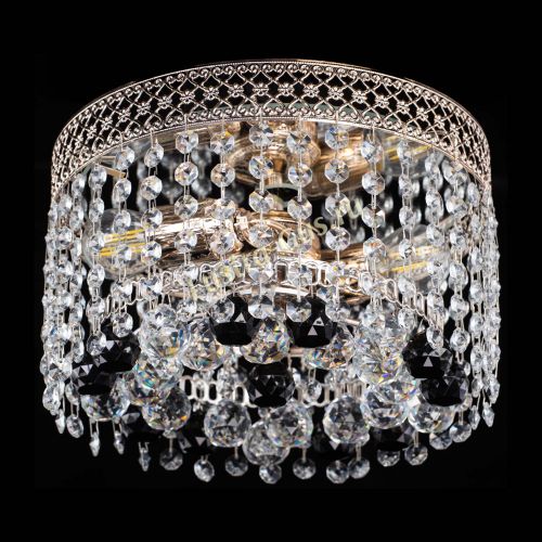 Люстра Венеция шар №2 черная в Подольске Гусь Хрустальный