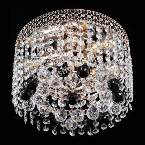 Люстра Венеция шар №2 черная в Подольске Гусь Хрустальный