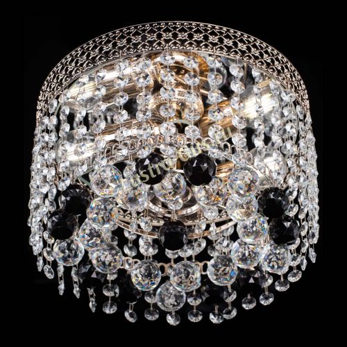Люстра Венеция шар №2 черная в Подольске Гусь Хрустальный